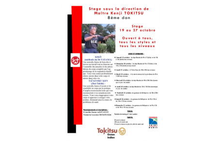 Stage sous la Direction de Sensei Kenji TOKITSU